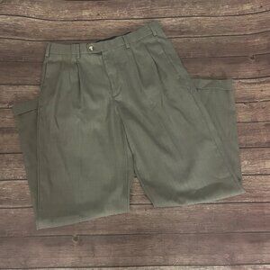 Men’s Perry Ellis Portfolio Cuffed Dress Pants 34/32 Dark Driftwood